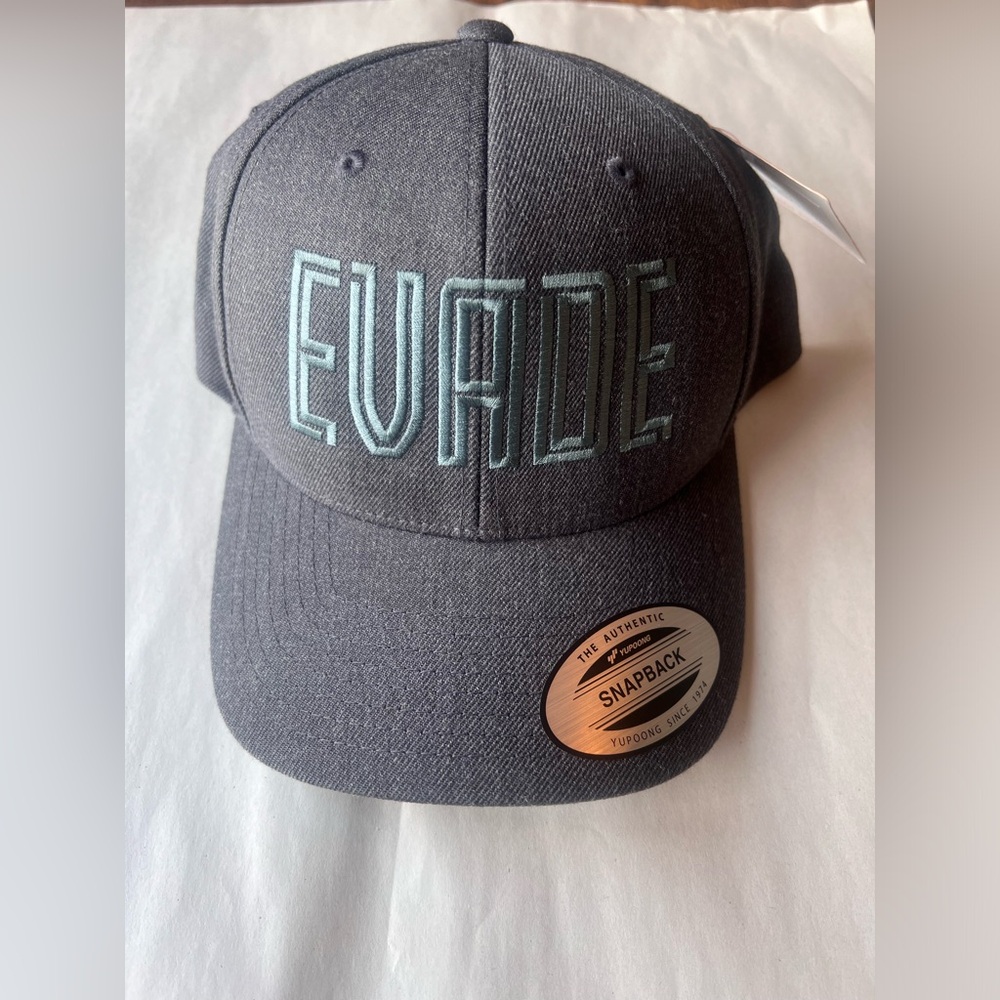 NEW The Classics Yupoong - Dark Heather Grey - EVADE Cap SnapBack One Size